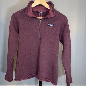 Patagonia Better Sweater 1/4 Zip Fleece Jacket Size S Red pink